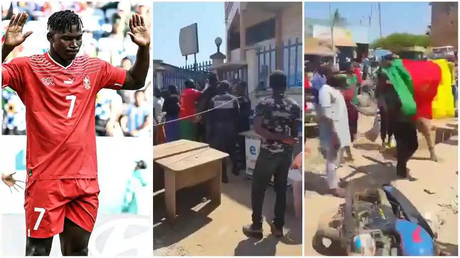 Watch: Angry Fans Attack Breel Embolo’s Dad’s house After He Scored Against Cameroon
