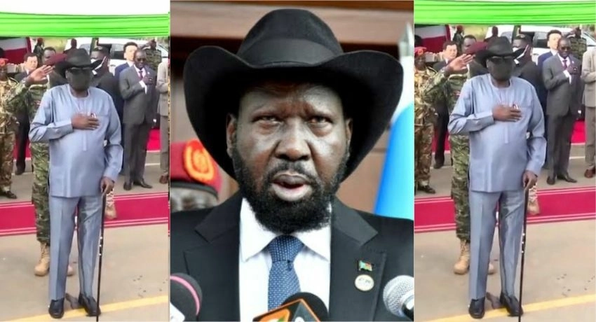 Watch Moment South Sudan's President Urinates On Himself Live On TV