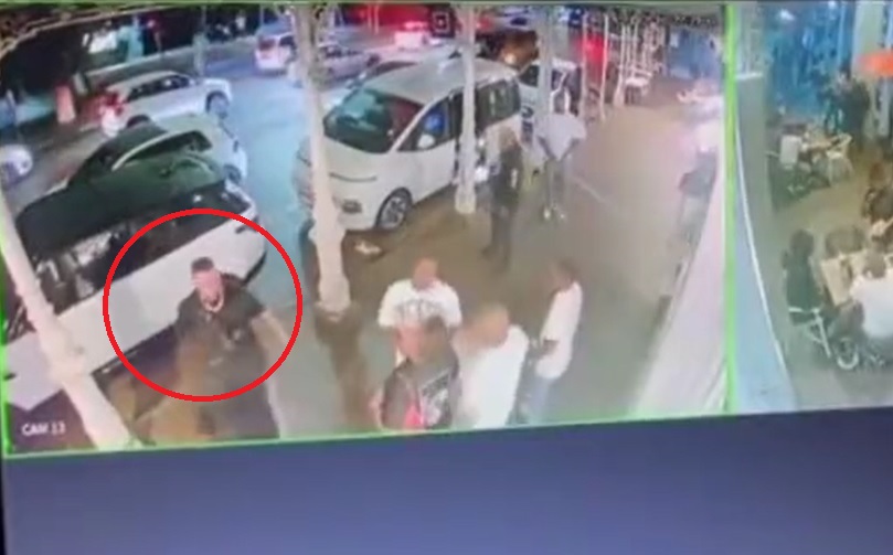 CCTV footage of the moment rapper AKA was shot and killed. Image via Twitter