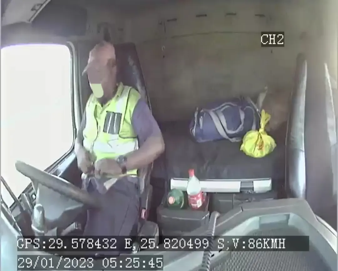 Watch: Truck Driver Crashes While Self-Pleasuring