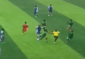 Watch: DRC Soccer Players Beat Up Referee For Refusing To Award Penalty