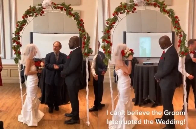 Watch: Groom exposes cheating bride before exchanging 'I do'