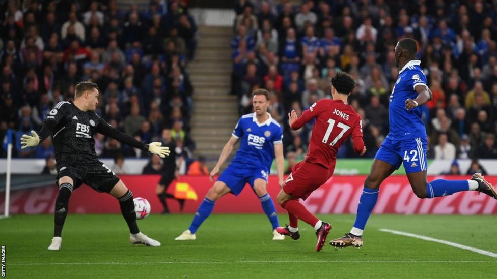 Curtis Jones scored twice as in-form Liverpool brushed aside hapless Leicester to maintain their recent winning streak and push the Foxes closer to Premier League relegation.