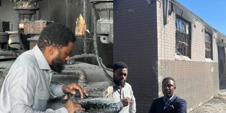 Fire destroys millions worth of Tinashe Mutarisi's Nash Furnishers HQ