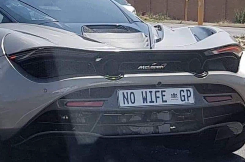 "No Wife" number plate leaves social media dazzled