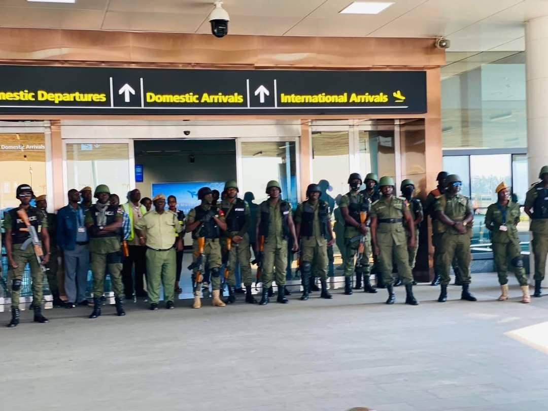 Heavy police presence at airports
