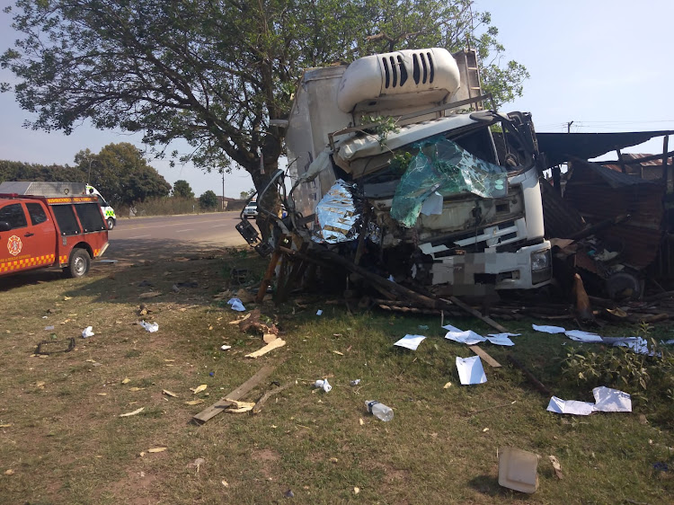 Members of the public looted a truck carrying dairy products after the driver was killed near Hazyview on Tuesday morning. Image: SAPS