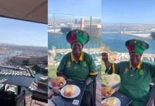 Mama Joy enjoying France where she is currently backing the Springboks. Image via Instagram @mamajoy_chauke
