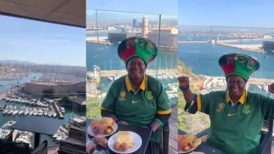 Mama Joy enjoying France where she is currently backing the Springboks. Image via Instagram @mamajoy_chauke