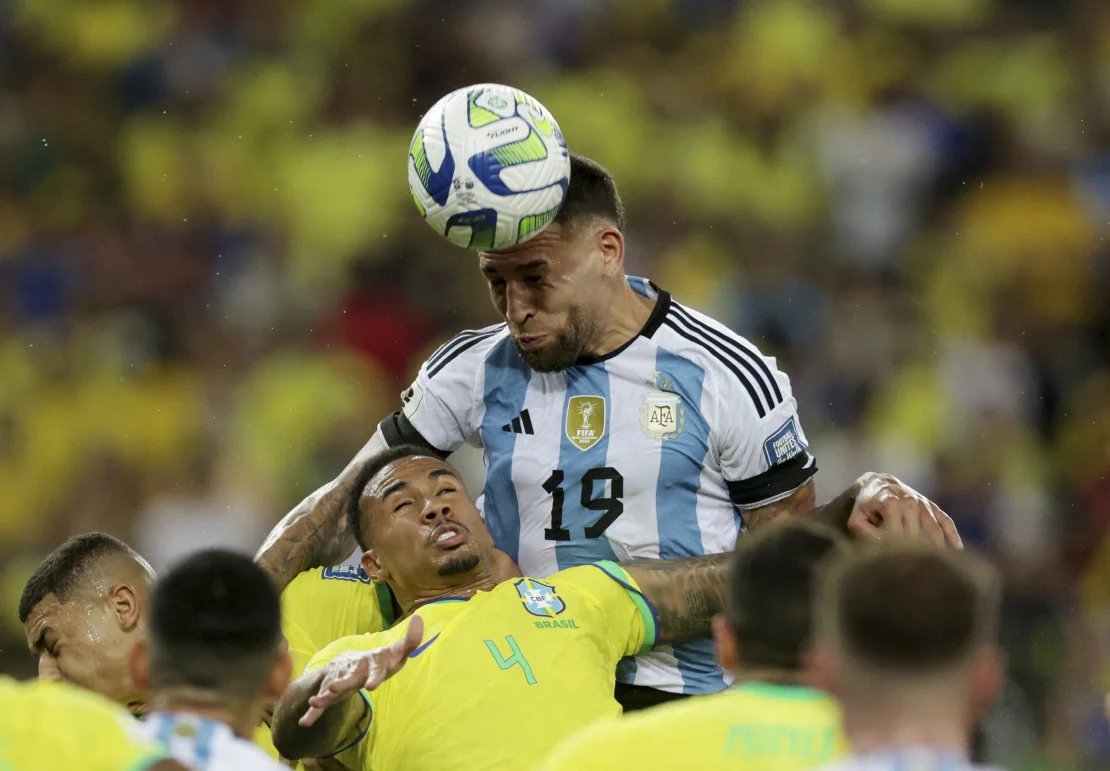 Otamendi's header earned Argentina a famous win.Ricardo Moraes/Reuters