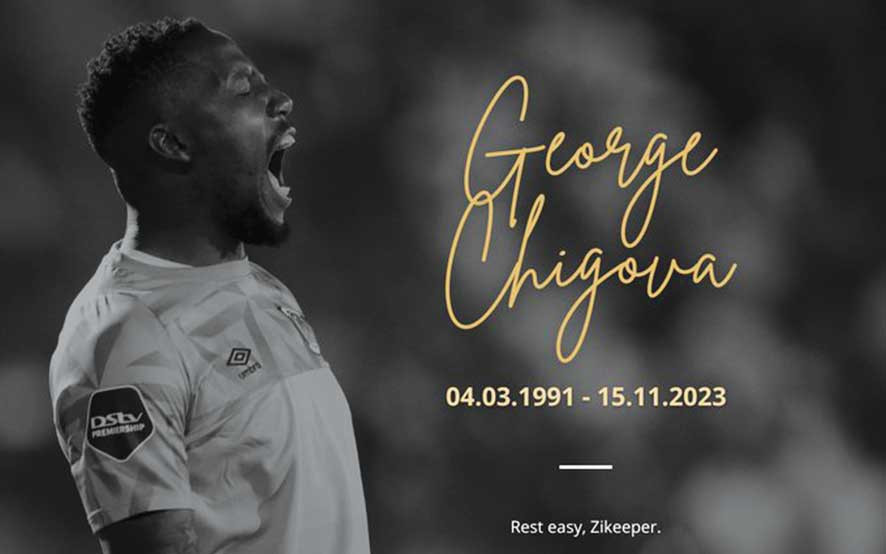Chigova died in his sleep at his base in South Africa having been diagnosed with a heart condition earlier this year.