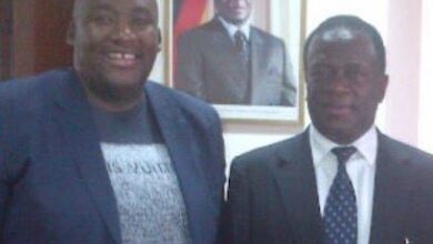 Gayton MacKenzie with President Emmerson Mnangagwa