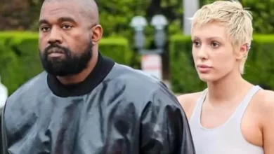 Ye and his wife Bianca Censori (Image: Page Six)